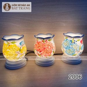 Đèn Xông Tinh Dầu Gốm Hoa Bát Tràng - 2006