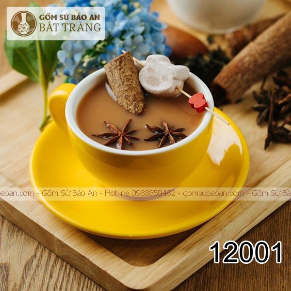 Cốc Cafe Capuchino Màu Classic Bát Tràng - 12001