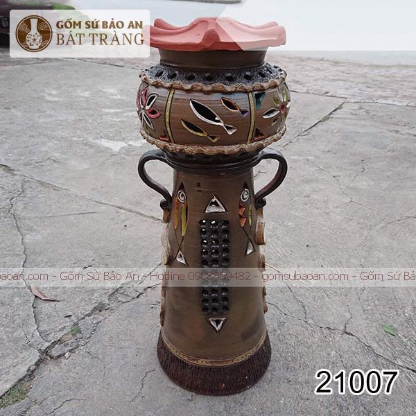 Đèn Gốm Sân Vườn Dáng Cây Cao 35-85cm Bát Tràng - 21007
